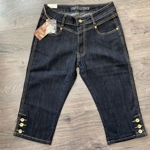 IMPRESSION darkwash bermudas